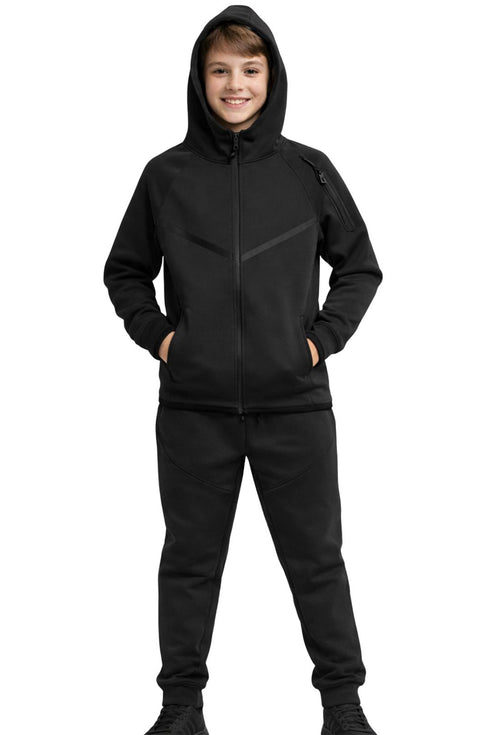 Kids Fleece Zip Up Tracksuit with Hoodie