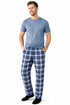 Men's Plaid Pajama Set – Short Sleeve T-Shirt & Lounge Pants