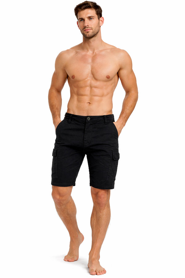 Mens Cotton Cargo Knee Length Shorts