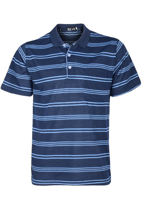 Mens Striped Polo Collar Shirts