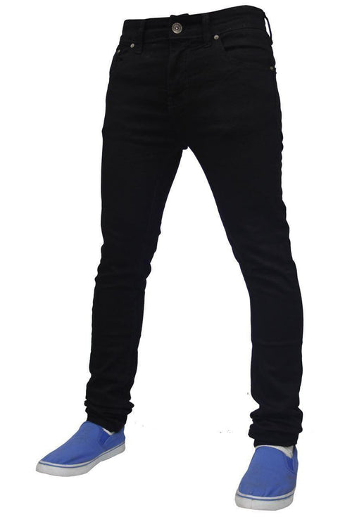 Mens Black Super Skinny Jeans - TF021