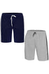 2 Pack Mens Cotton Loungewear Shorts