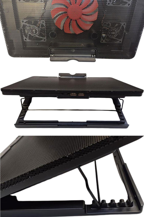 5 Fan Laptop Cooling Pad – Adjustable USB Laptop Stand