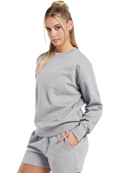 Womens Polycotton Sweatshirt Short Set