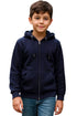 Kids Unisex Plain Zip up Hoodie - Same Cord