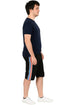 Men’s Black Athletic Shorts with Side Stripes – Sportswear & Casual Active Shorts