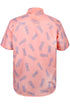 Mens Coral Pineapple Print Hawaiian Shirt