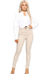 Women’s Beige High Waist Skinny Jeans