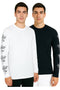 2 Pack Mens Long Sleeve Cotton T-Shirt