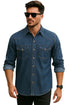 Mens Cotton Denim Long Sleeve Shirt