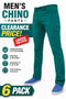 Men’s Chino Pants 6 Pack Clearance - From £3.33 Per Unit