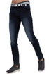 Mens Crosshatch Slim Fit Denim Jeans