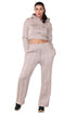 Women Zipper Crop Top Tracksuit