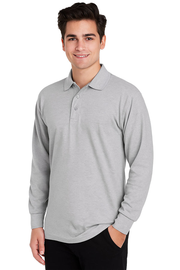 Men's Long Sleeve Polo Collar Shirt