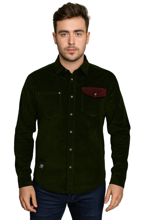 Mens Long Sleeve Stretchable Cotton Shirt
