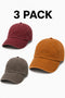 Vintage Washed Cotton Baseball Caps | Adjustable 3 & 4 Packs