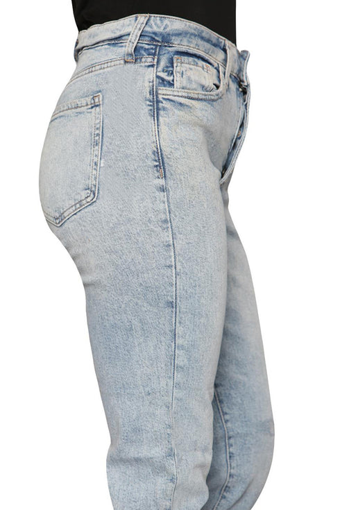 Women's Light Wash Mid Rise Jeans