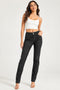 Women’s Stretch Chino Trousers – Comfy Straight Leg Ankle Grazer Pants with Pockets