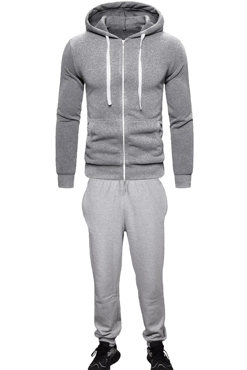 Mens Full Zip Plain Tracksuit