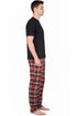 Mens Woven Lounge Polycotton T-Shirt Pajama Set