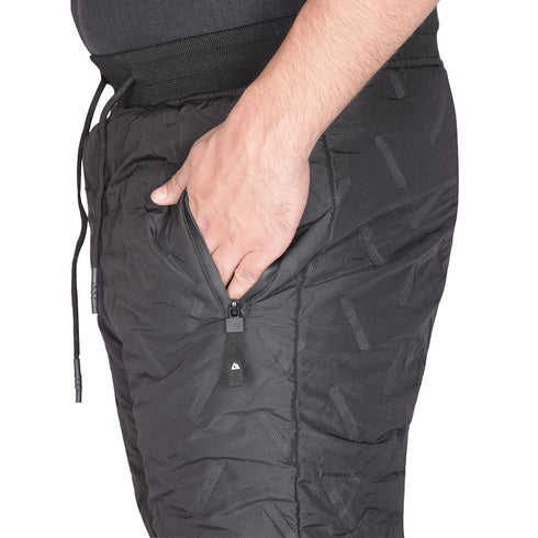 Men’s Winter Jogger Pants – Warm Quilted Insulated Drawstring Trousers with Zipper Pockets
