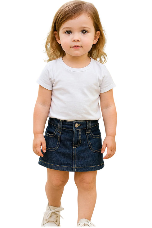 Kids Dark Blue Jeans Skirt - 1 to 9 Years