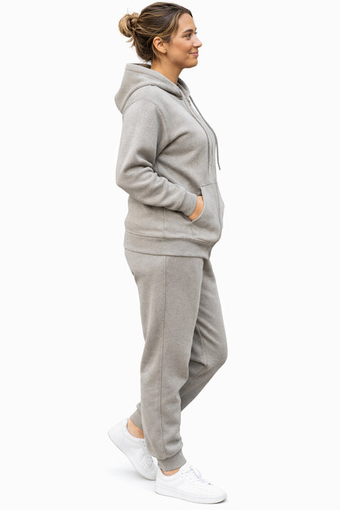 Women’s Hooded Tracksuit Set – Zip Up Hoodie & Joggers Lounge-wear Set