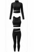 3 Piece Women’s Active-wear Set with Jacket, Sports Bra & Leggings