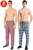 2 Pack Mens Classic Check Lounge Pyjamas