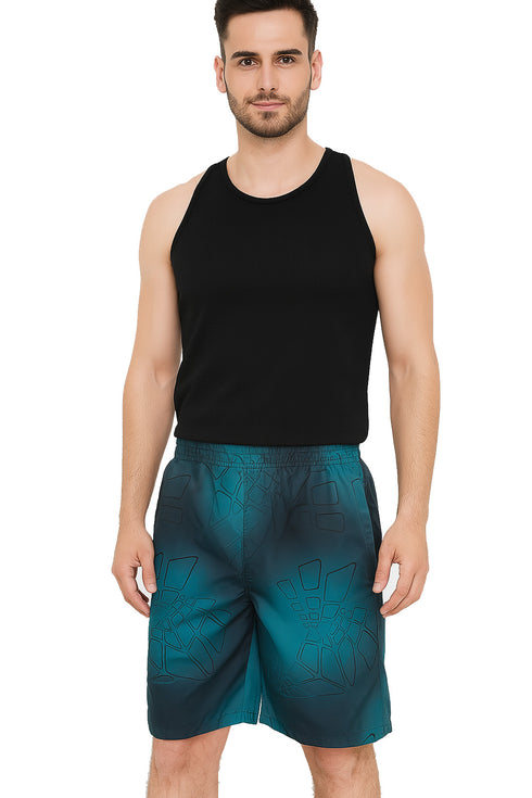 Men’s Mesh-Lined Shorts – Elastic Waist Beachwear for Swimming, Gym & Outdoor Sports