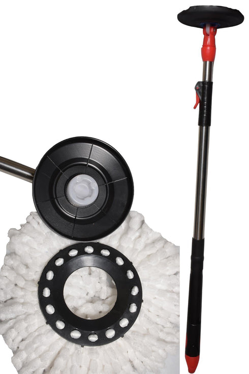 360° Magic Spin Mop & Bucket Set – Easy Floor Cleaning System with Stainless Steel Wringer & Microfiber Mop Head