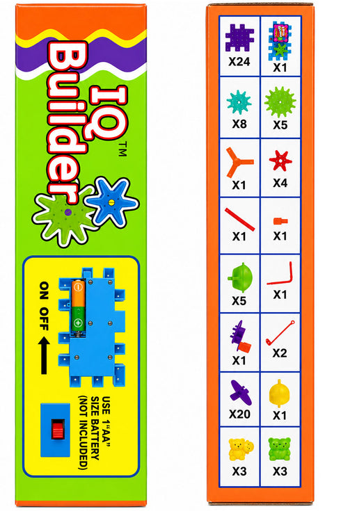 IQ Builder 81 Pieces Gear Building Blocks Puzzle Set