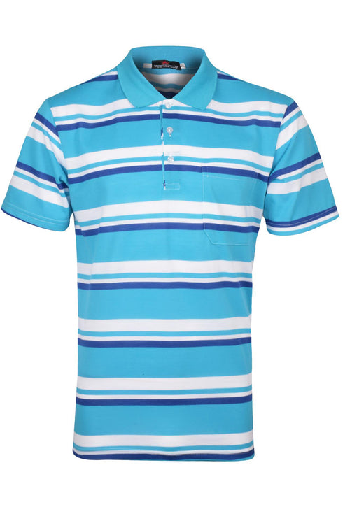 Mens Striped Polo Collar Shirts