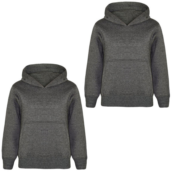 2 Pack Kids Casual Fleece Pullover Hoodie