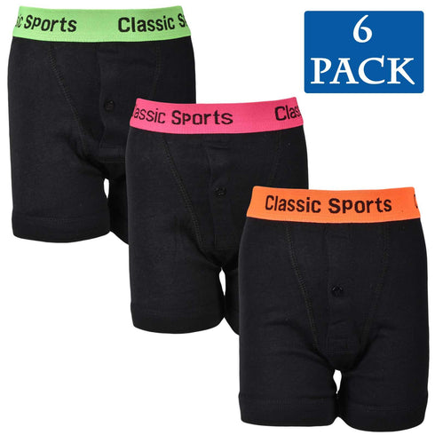 Boys Cotton Boxer Shorts 3 to 5 Years - 3/6 Pack
