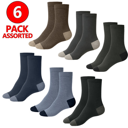 Mens Designer Cotton Formal Socks - 6/12 Pack