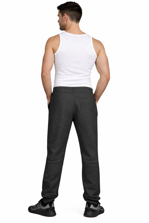 Men Elasticated Drawstring Fleece Bottoms
