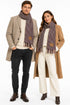 Unisex Striped Winter Muffler Scarf with Fringe