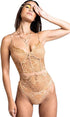 Women’s Nude Lace Bodysuit – Sheer Lingerie with Adjustable Straps