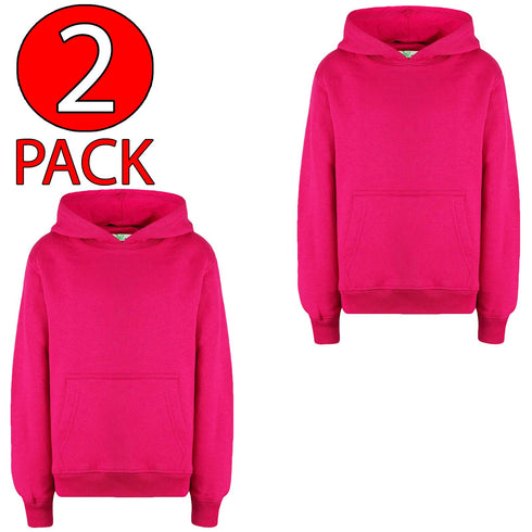 2 Pack Kids Casual Fleece Pullover Hoodie
