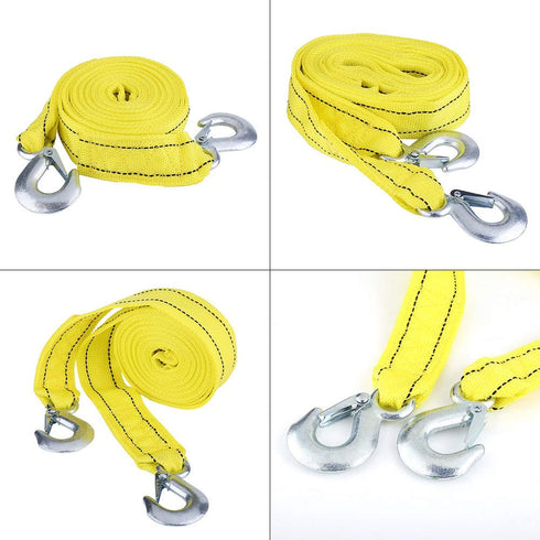 Heavy-Duty Tow Rope with Metal Hooks