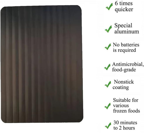 2 Pack Aluminium Quick Defrost Food Plate