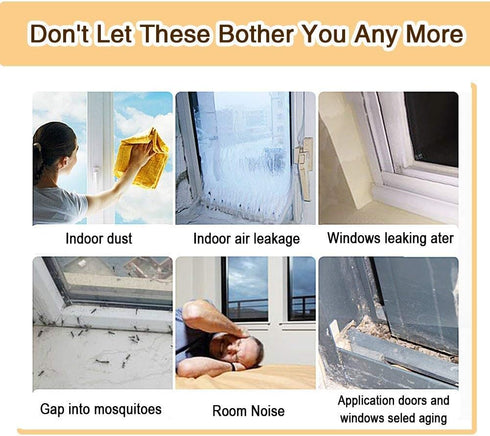 2 Pack Rubber Seal Weather Strip Foam Tape