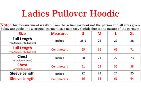 Ladies Plain Pullover Hoodie