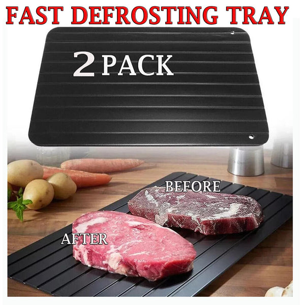 2 Pack Aluminium Quick Defrost Food Plate