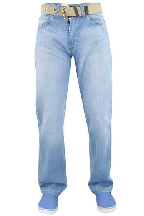 Men Straight Leg Cotton Jeans