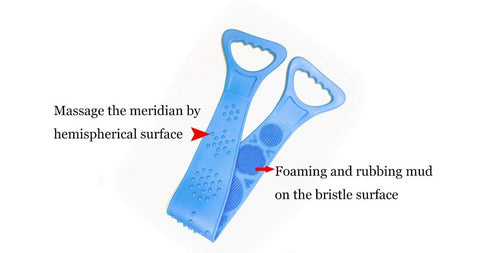 Silicone Double Side Body Scrubber Belt - 1/2 Pack