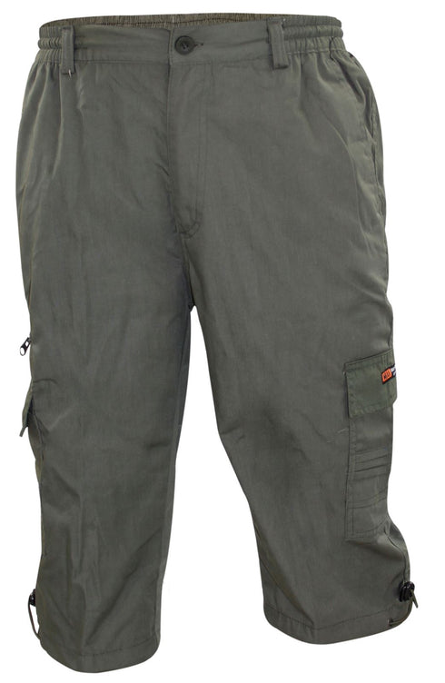 Men 3/4 Elasticated Waist Cargo Combat Shorts