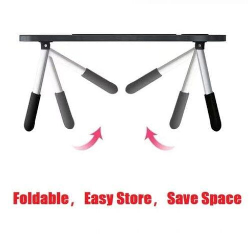 Folding Laptop Table with Storage Drawer