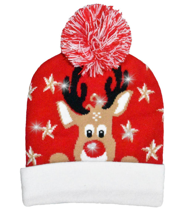 LED Christmas Bobble Hat